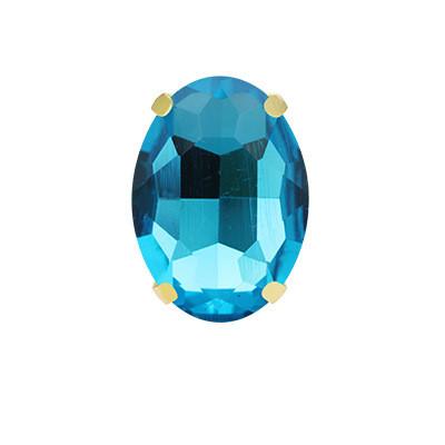 Oval shape Glass Sew on Rhinestones with Gold Claw Handcrafts strass sew on stone clothing accessories shoes bag diy