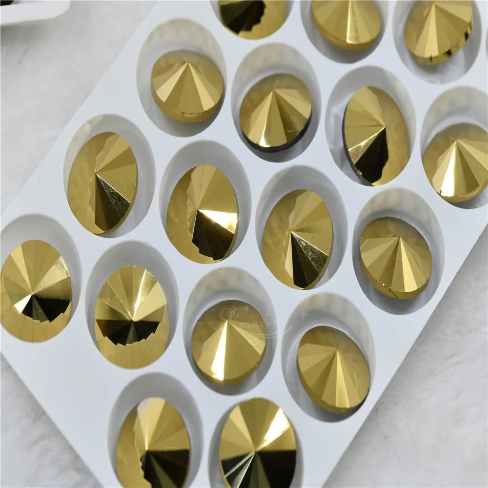 bulk Rhinestones rivoli Glass Crystal pointback strass Stone clear ab Jewelry Making garment applique 6mm 8mm 10mm 20mm