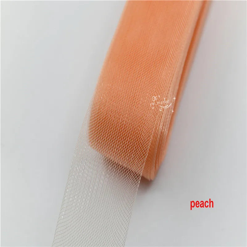 5cm 7.5cm plyester Mesh Ribbon Hard Stiff Flat Plain Crinolines Horsehair Fabric Multiple Widths Hat And Skirt Making