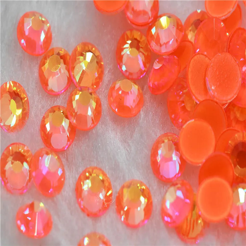 ss6 Rinestones nails crystals Flatback Non Hotfix Nail Art glass Glue Neon ab ss12 ss16ss20 ss30