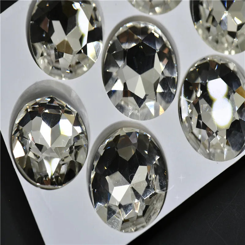 k9 crystal rhinestones clear Navette Round point back glass stones jewels beads for crafts