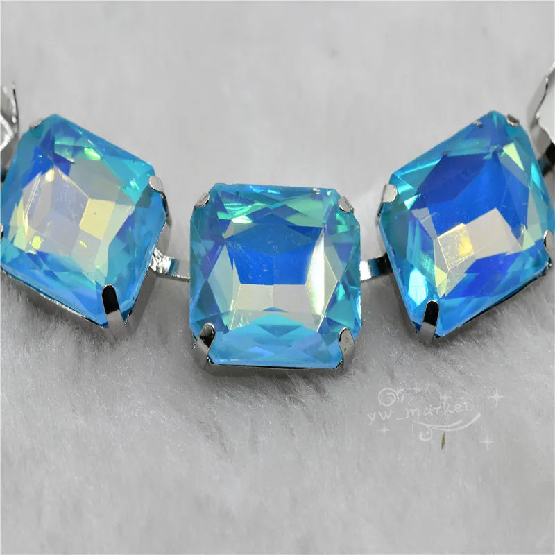 13x18mm Strands pride necklace handmade chain for dragqueen Rectangle shape 1 yard