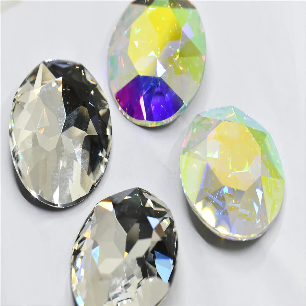 50mm 35mm k9 Large Crystal Round Glass Rhinestones Jewels Making