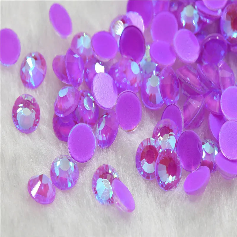 ss6 Rinestones nails crystals Flatback Non Hotfix Nail Art glass Glue Neon ab ss12 ss16ss20 ss30