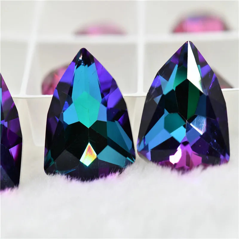 Fat Trilliant 23mm Crystal AB Glitter beads glass rhinestones Jewelry Making DIY crafts moonlight