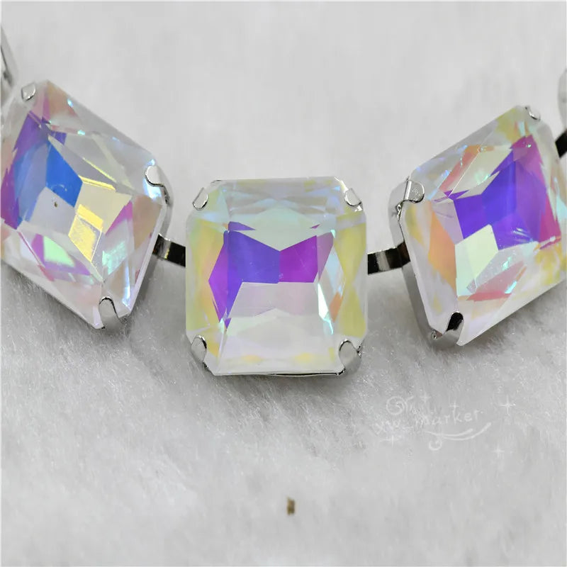 13x18mm Strands pride necklace handmade chain for dragqueen Rectangle shape 1 yard