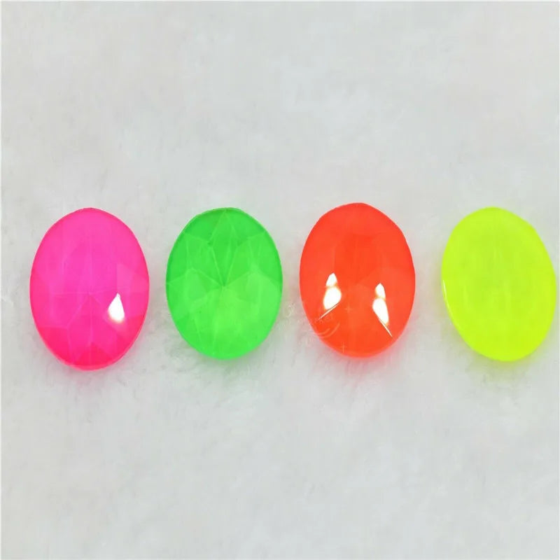 27mm Neon color gem flowers shape round large stones Jewels making beads rhinestones applique glass pintback