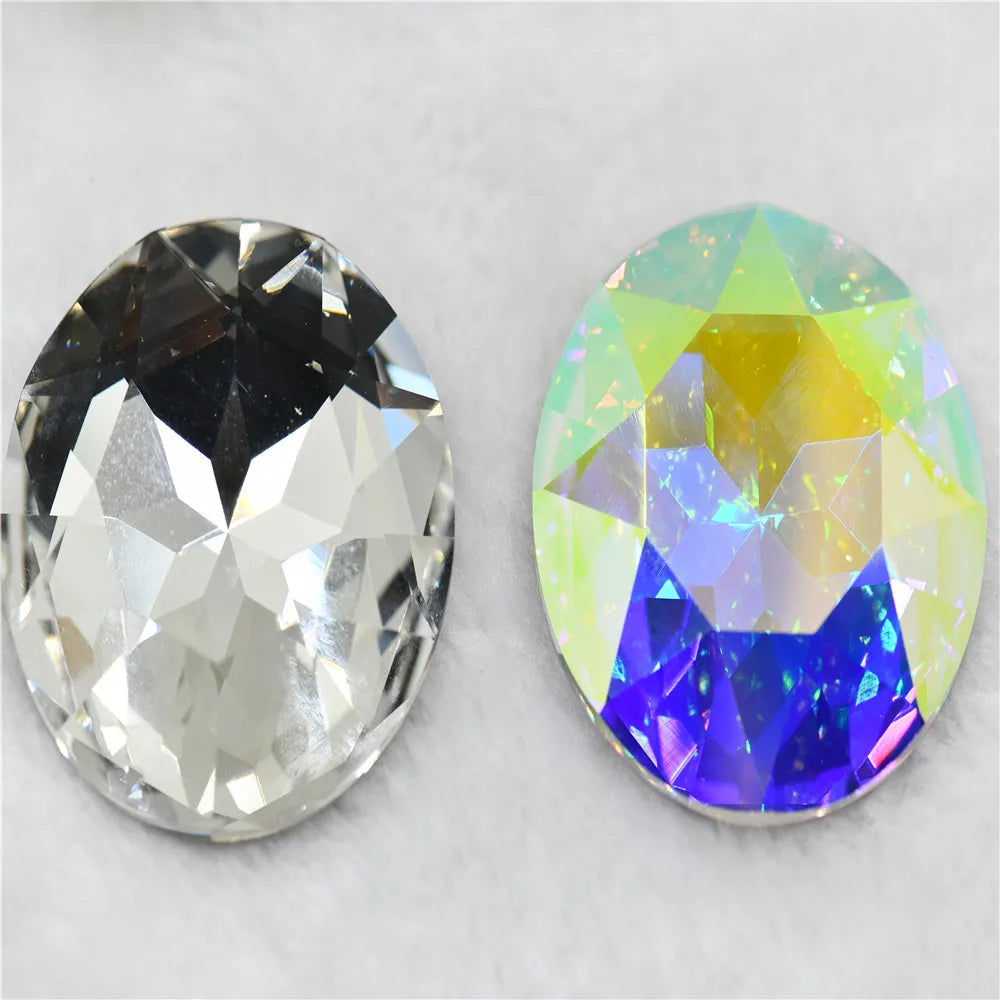 50mm 35mm k9 Large Crystal Round Glass Rhinestones Jewels Making