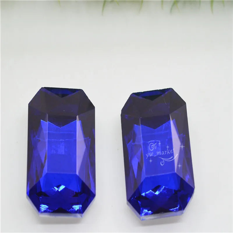 30mm x 40mm Rectangle Crystal Glass Rhinestones Color Jewels Making 27PCS Large Stones