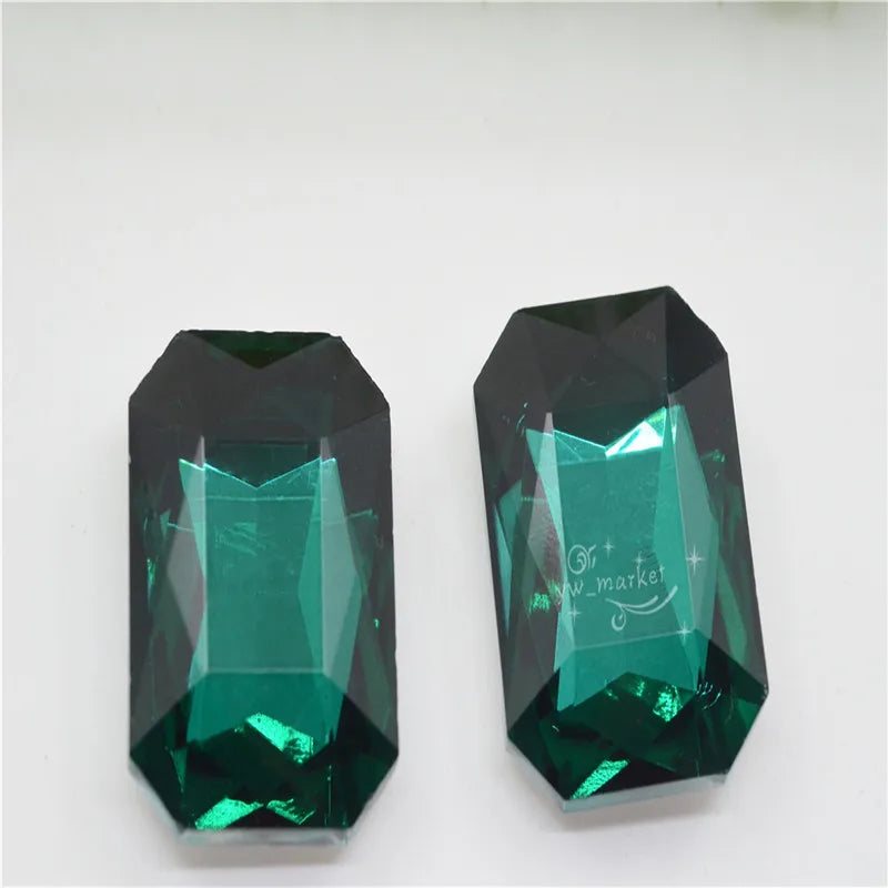 30mm x 40mm Rectangle Crystal Glass Rhinestones Color Jewels Making 27PCS Large Stones