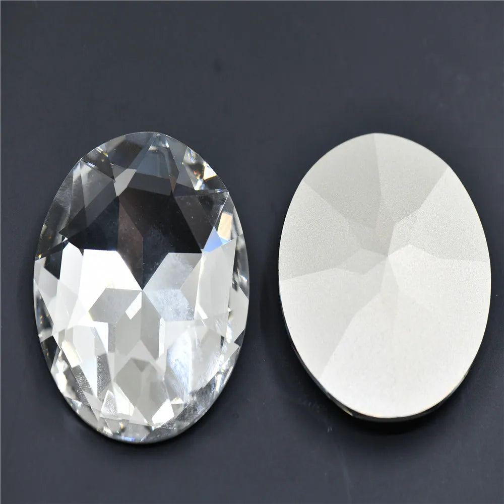 50mm 35mm k9 Large Crystal Round Glass Rhinestones Jewels Making