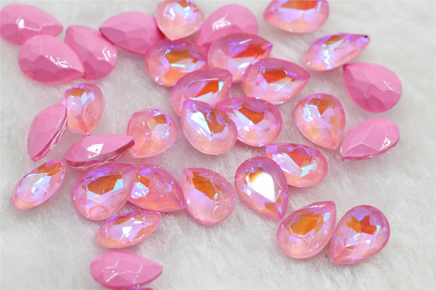 pink mocha ab home decoration beads Rhinestones Rivoli horse eye drop Pointback Glue on Jewelry beads