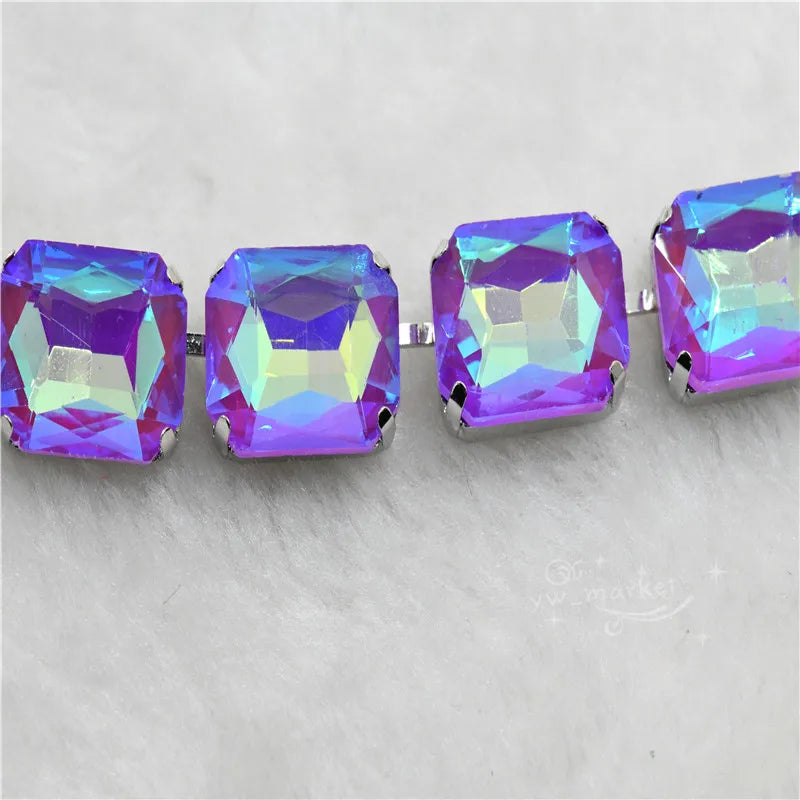 13x18mm Strands pride necklace handmade chain for dragqueen Rectangle shape 1 yard