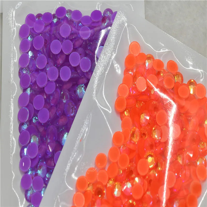 ss6 Rinestones nails crystals Flatback Non Hotfix Nail Art glass Glue Neon ab ss12 ss16ss20 ss30