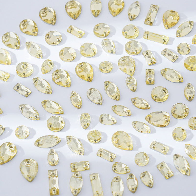 mixed shape size flatback sew crystal stones glass rhinestones crafts on dress clothes