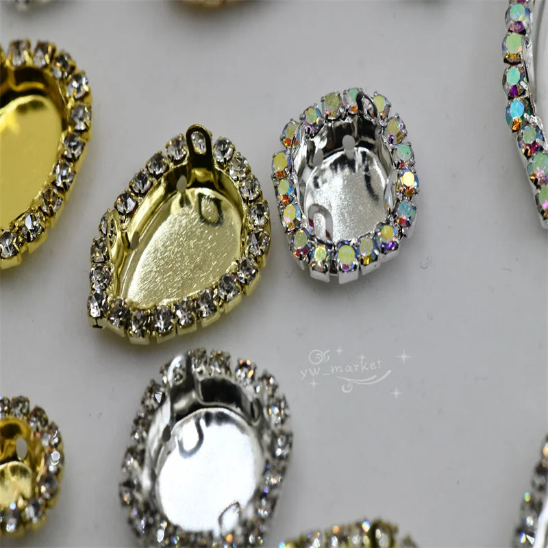 Empty Claw Setting around Rhinestones Jewelry Decoration Accessories teardrop oval round navette