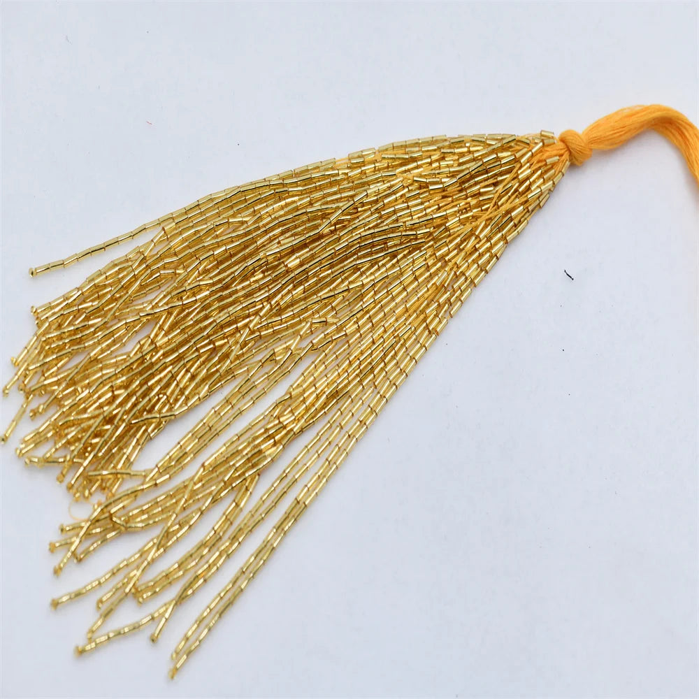 15cm wide 1 bundle gold silver black Individual Beaded Tassel Fringe Costume Crafts fringes for sewing in clothes by Strand