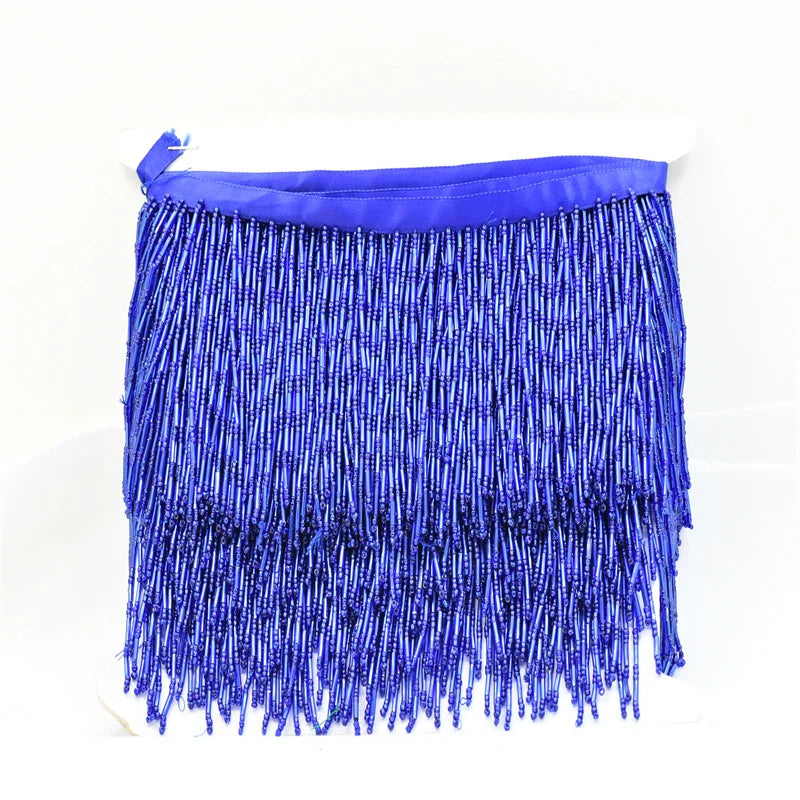 5 yards Bulk wholesale glass bead fringe trim tassels sewing articles for 10cm fringes for clothes