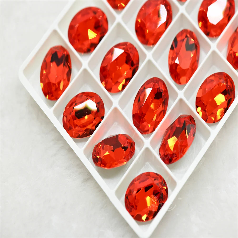 k9 light red glass crystal beads rhinestones for jewels making dress clothing decoration crafts Accessories