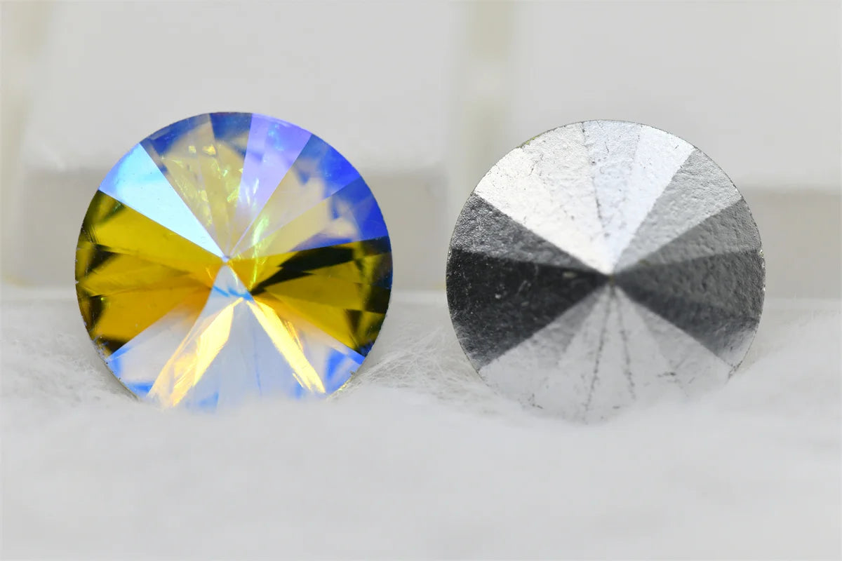 Rivoli Ab Glass Crystal Rhinestones For Needlework Pointback Stones Dress Decoration Jewelry Making 8mm 10mm 12mm 14mm 18mm