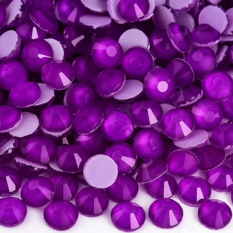Glass Hotfix Rhinestones Neon Diamond Art Rhinestone Jewelery Crystals For Clothes Nails Sequins Crafts Materials