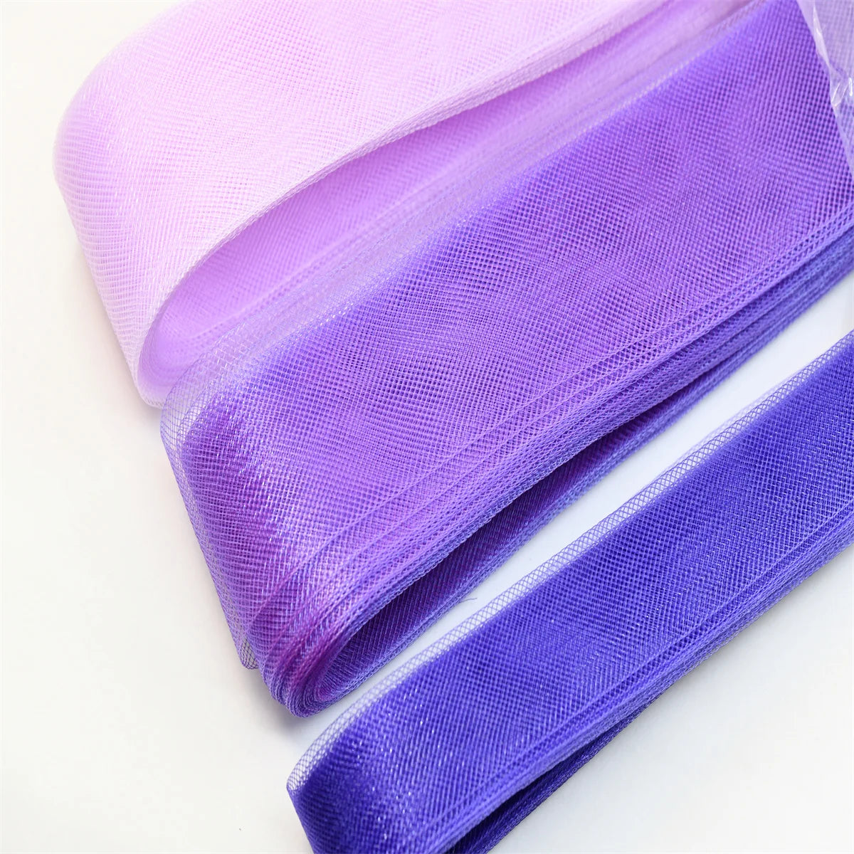 purple series Soft Crinoline for wedding dress horsehair braid Polyester Mesh Fabric crinolina clothing accessories