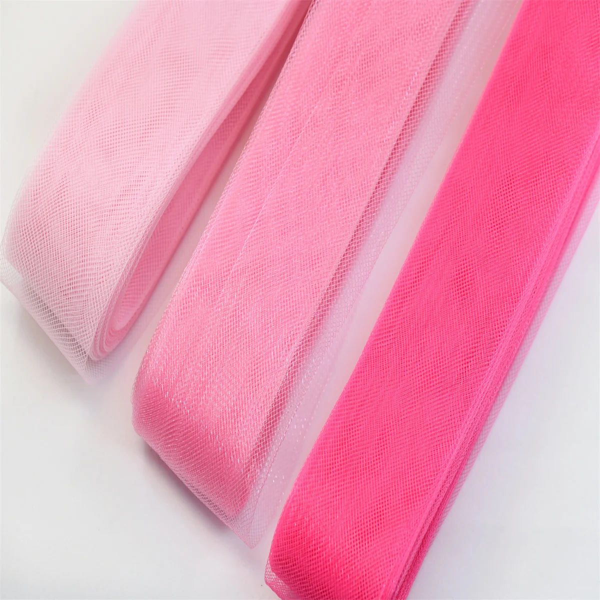 pink rose series Soft Crinoline for wedding dress horsehair braid Polyester Mesh Fabric crinolina clothing accessories