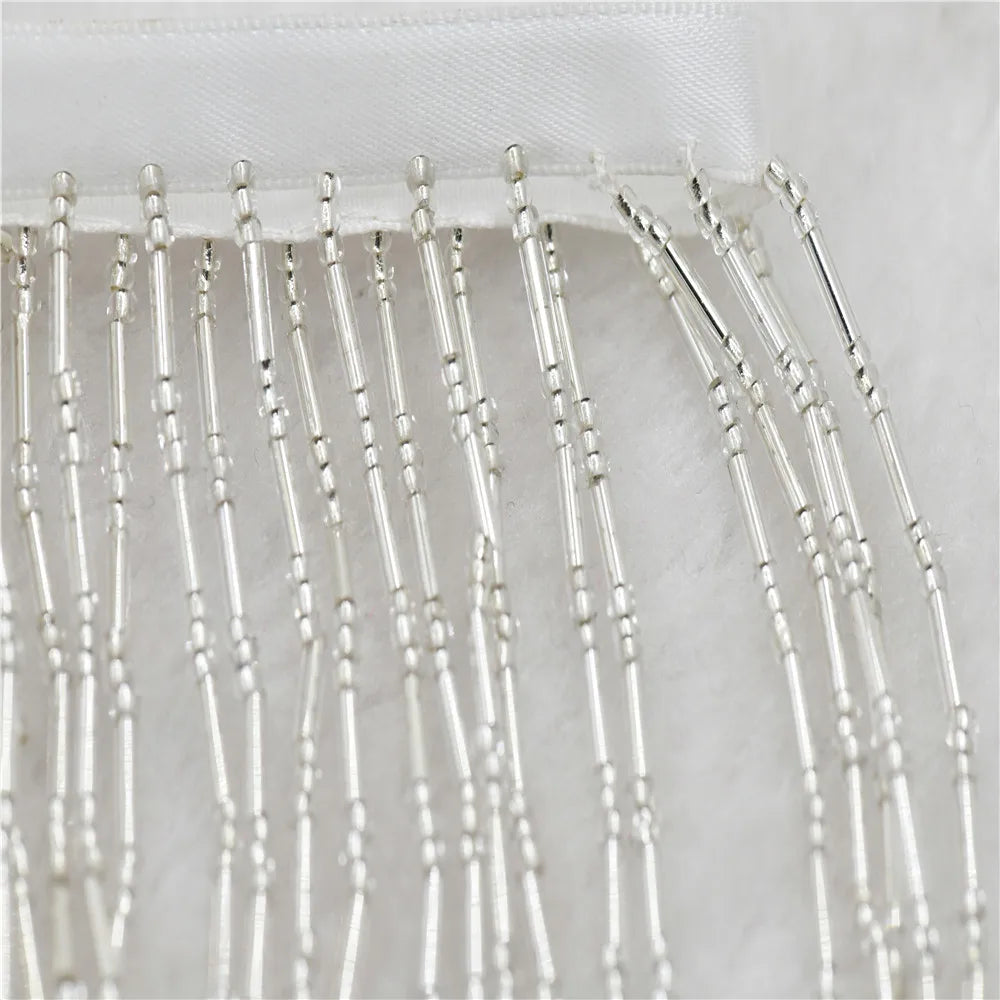 5 yards Bulk wholesale glass bead fringe trim tassels sewing articles for 10cm fringes for clothes