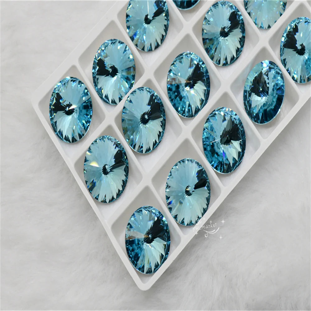 k9 LT aquamarine rhinestones and decorations crystals beads for drag jewels making dress clothing crafts teardrop Pointback
