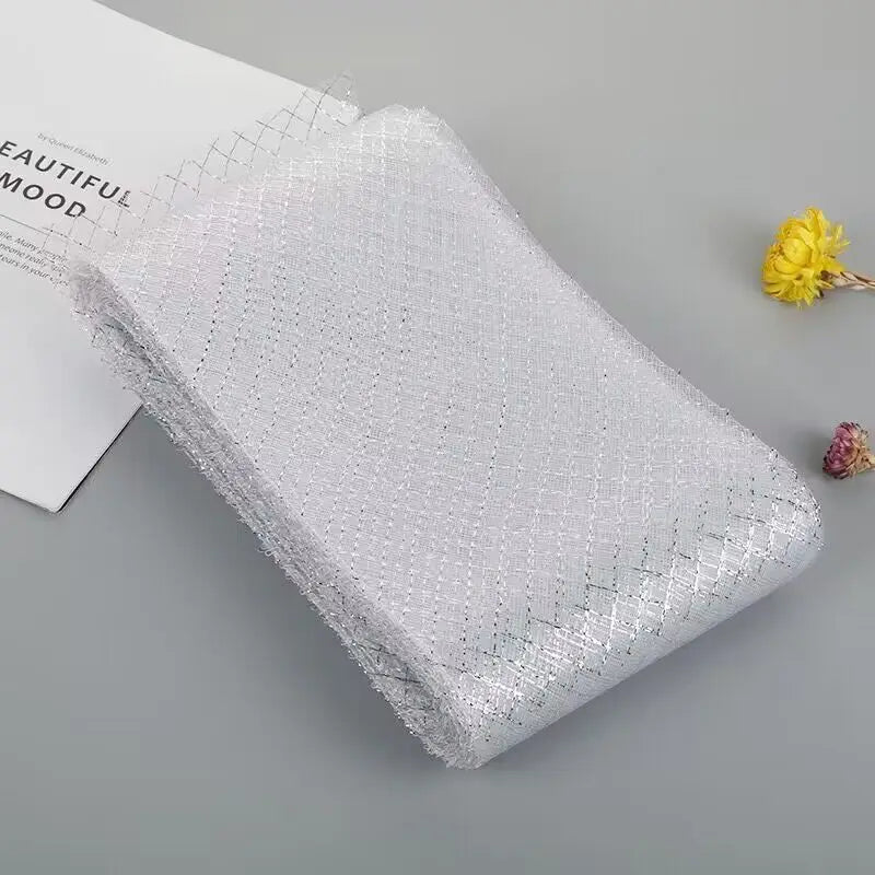 12 cm 16cm Elasticity Crinoline with silk thread horsehair braid Mesh Fabric Soft Polyester Wedding Dress skirt making crafts