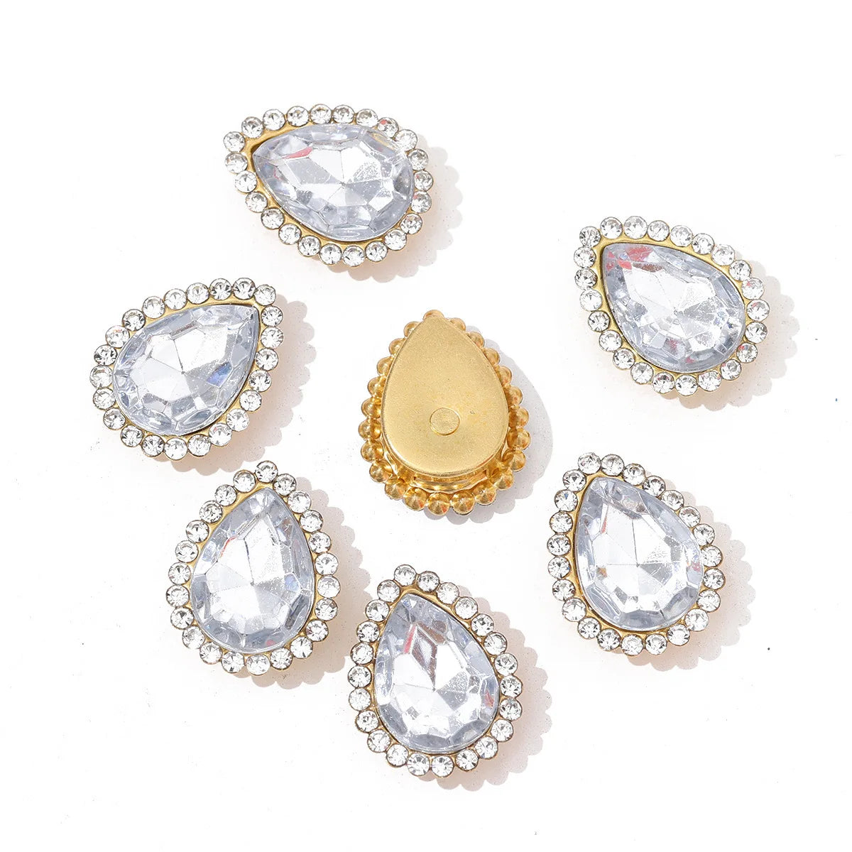 Sunflower Sewing Claw Rhinestones Crystals Glass Beads Buttons Stones Clothes Sewing Accessories de costura novedosos