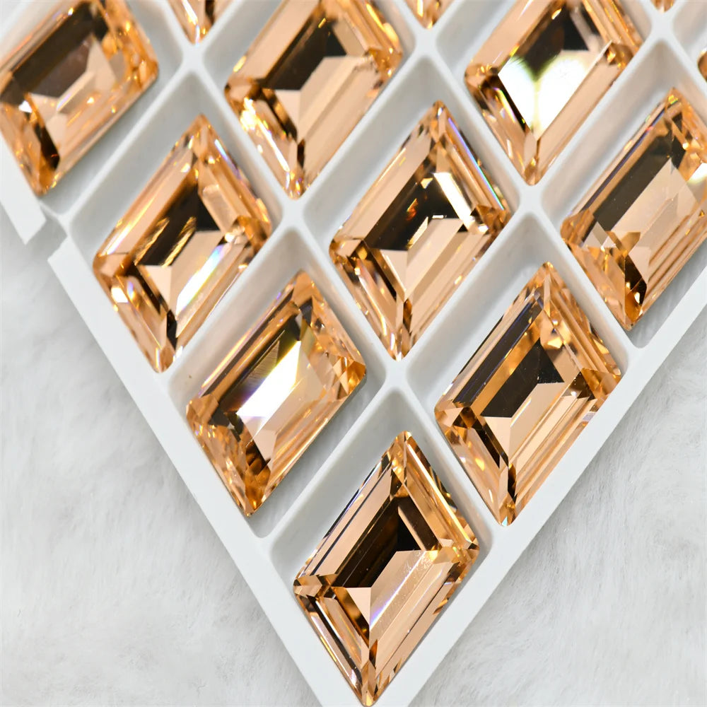 k9 Rectangle Rhinestones 10*14 violet bluecrafts super Glitter For Clothes DIY Sewing Beads For Jewelry 13X18MM 10X14MM