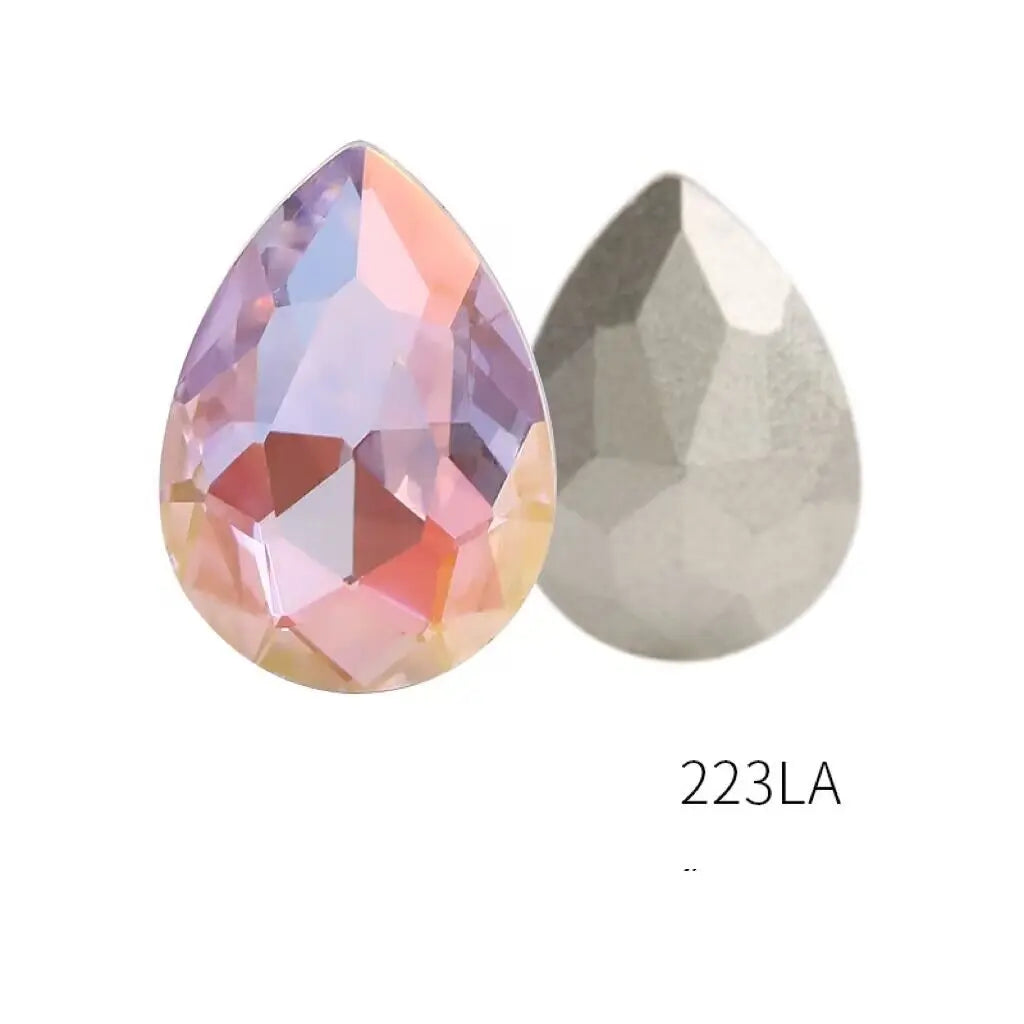 teardrop 13x18mm strass applique glass rhinestone Diamonds pointback stones for bags Needlework beads