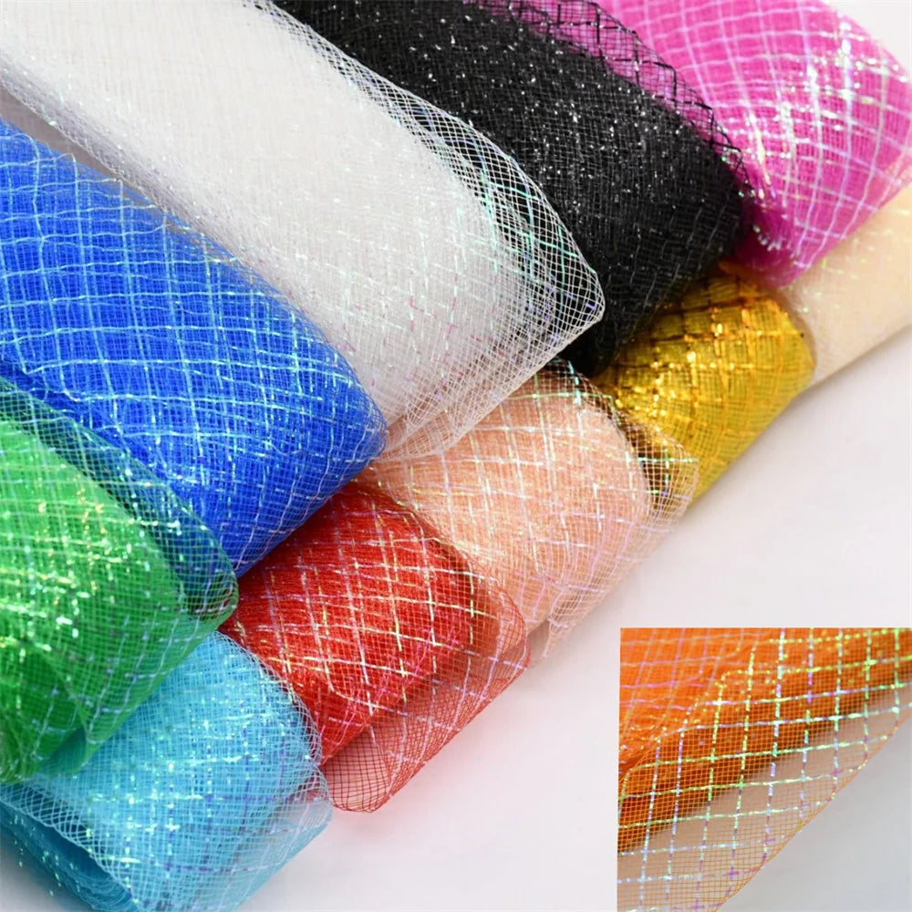 12 cm 16cm Elasticity Crinoline with silk thread horsehair braid Mesh Fabric Soft Polyester Wedding Dress skirt making crafts