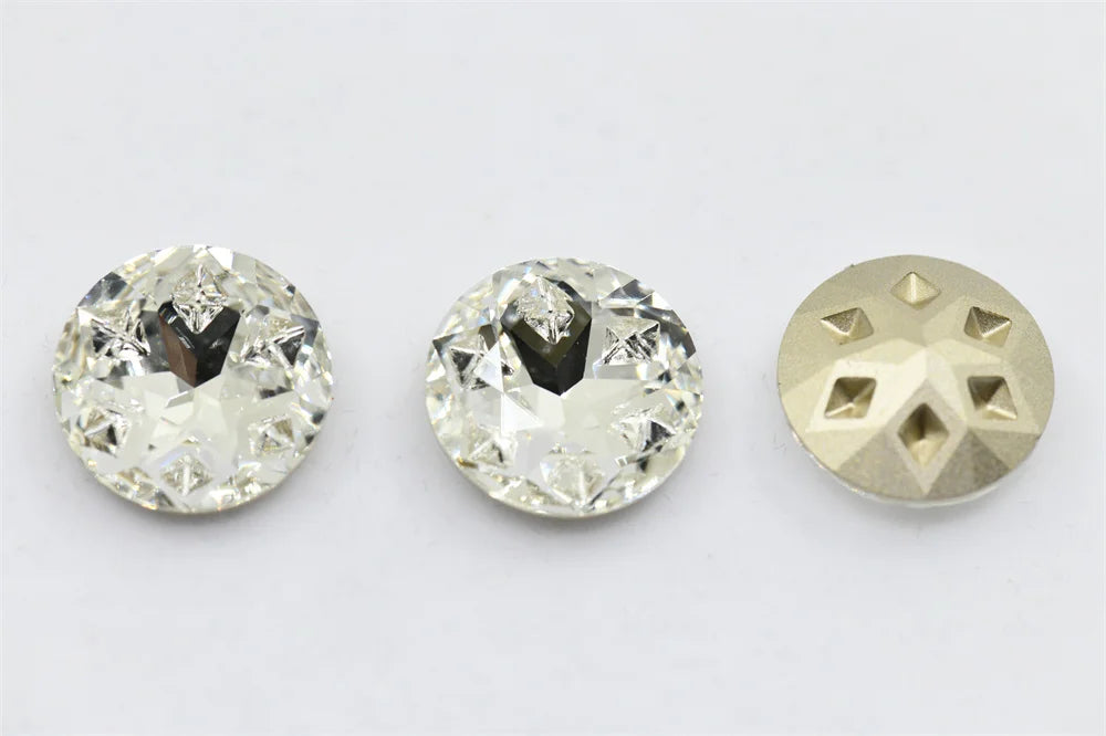 k9 Starshards Crafts beads Jewelry Accessories round shaped Glass Point Back