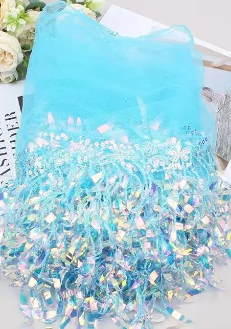 10 yards 15cm sequins Tassel Fringe Bulk wholesale Mesh Sequins Tassels Fringe Stage Perform Dress Lace Trim Wedding Clothes Cu
