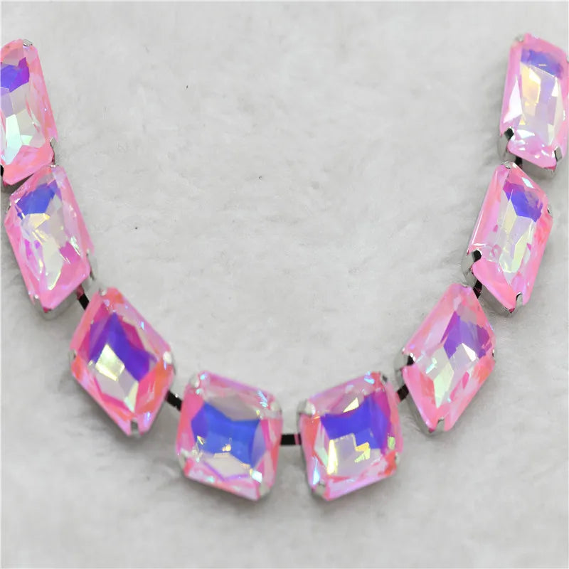 13x18mm Strands pride necklace handmade chain for dragqueen Rectangle shape 1 yard