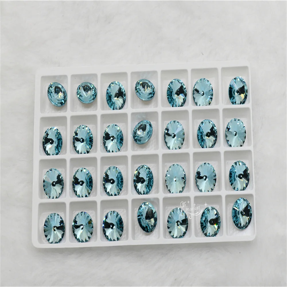 k9 LT aquamarine rhinestones and decorations crystals beads for drag jewels making dress clothing crafts teardrop Pointback