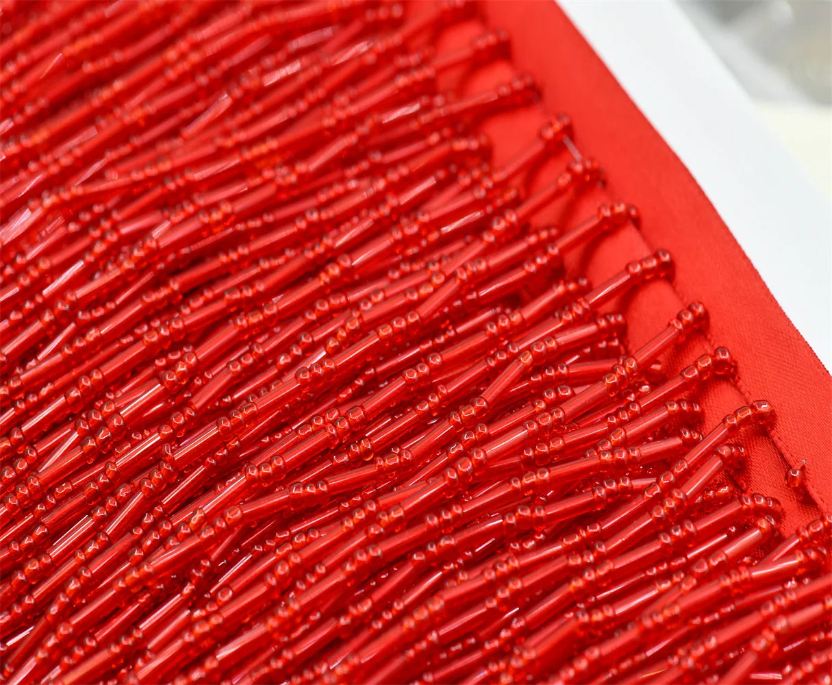 5 yards Bulk wholesale glass bead fringe trim tassels sewing articles for 10cm fringes for clothes