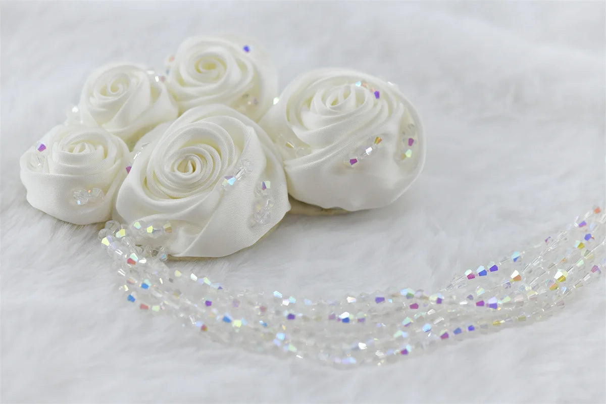 1 pcs with rhinestone rose flower Elegant Pin-On Corsages for Weddings & Events Easy wear Perfect for Dancing & Celebrations