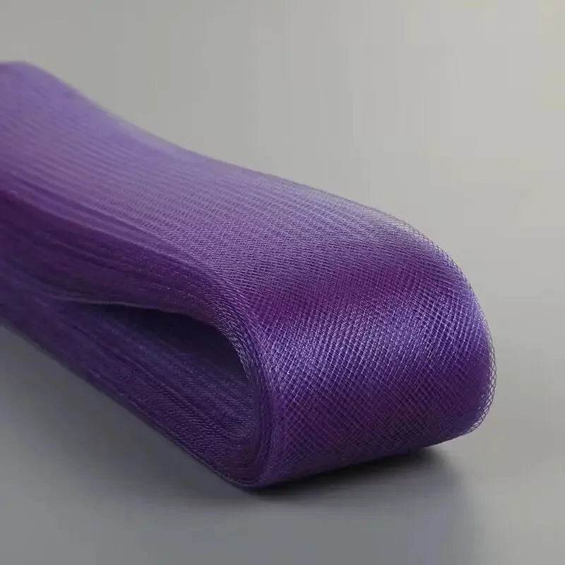 purple series Soft Crinoline for wedding dress horsehair braid Polyester Mesh Fabric crinolina clothing accessories