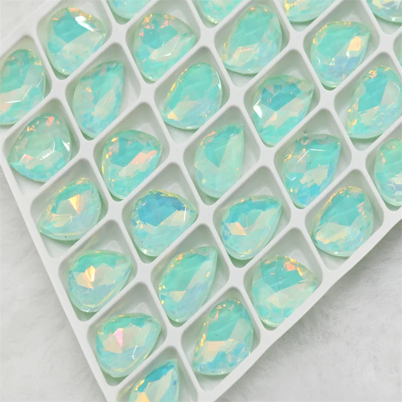 Jelly mocha rhinestones teardrop crystal stones to make crafts jewels Decoration Diamonds for needlework 20x30mm 10x14mm