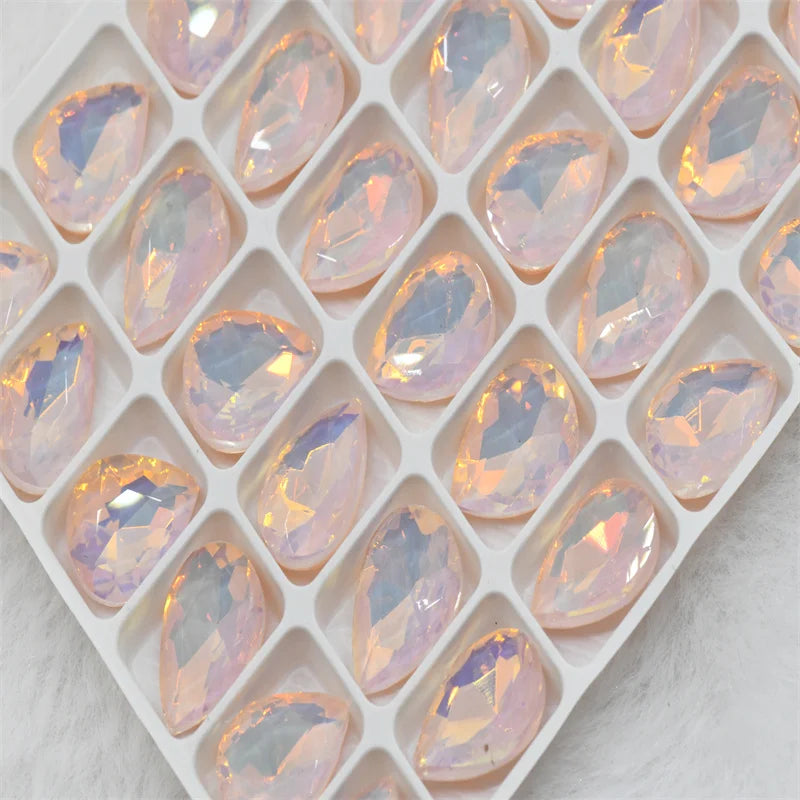 Jelly mocha rhinestones teardrop crystal stones to make crafts jewels Decoration Diamonds for needlework 20x30mm 10x14mm