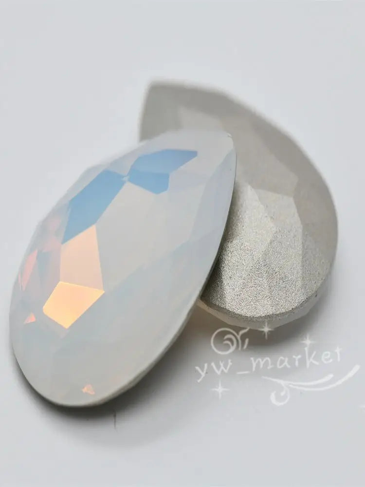 k9 opal white rhinestones DIY BEADS for drag jewels making dress clothing decoration crafts teardrop Navette Rivoli