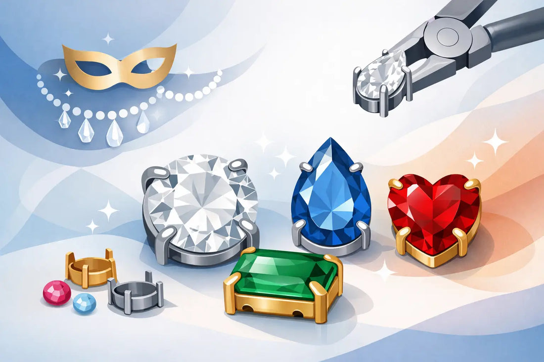 Claw Set Glass Stones for Jewelry and Costumes