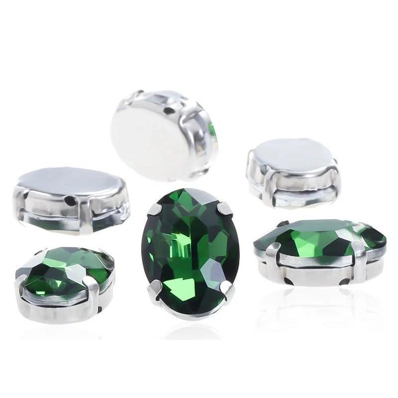 oval shape  Beads with claw  Fancy Stones sew on Rhinestone For Clothes Shoes  bags clothing DIY