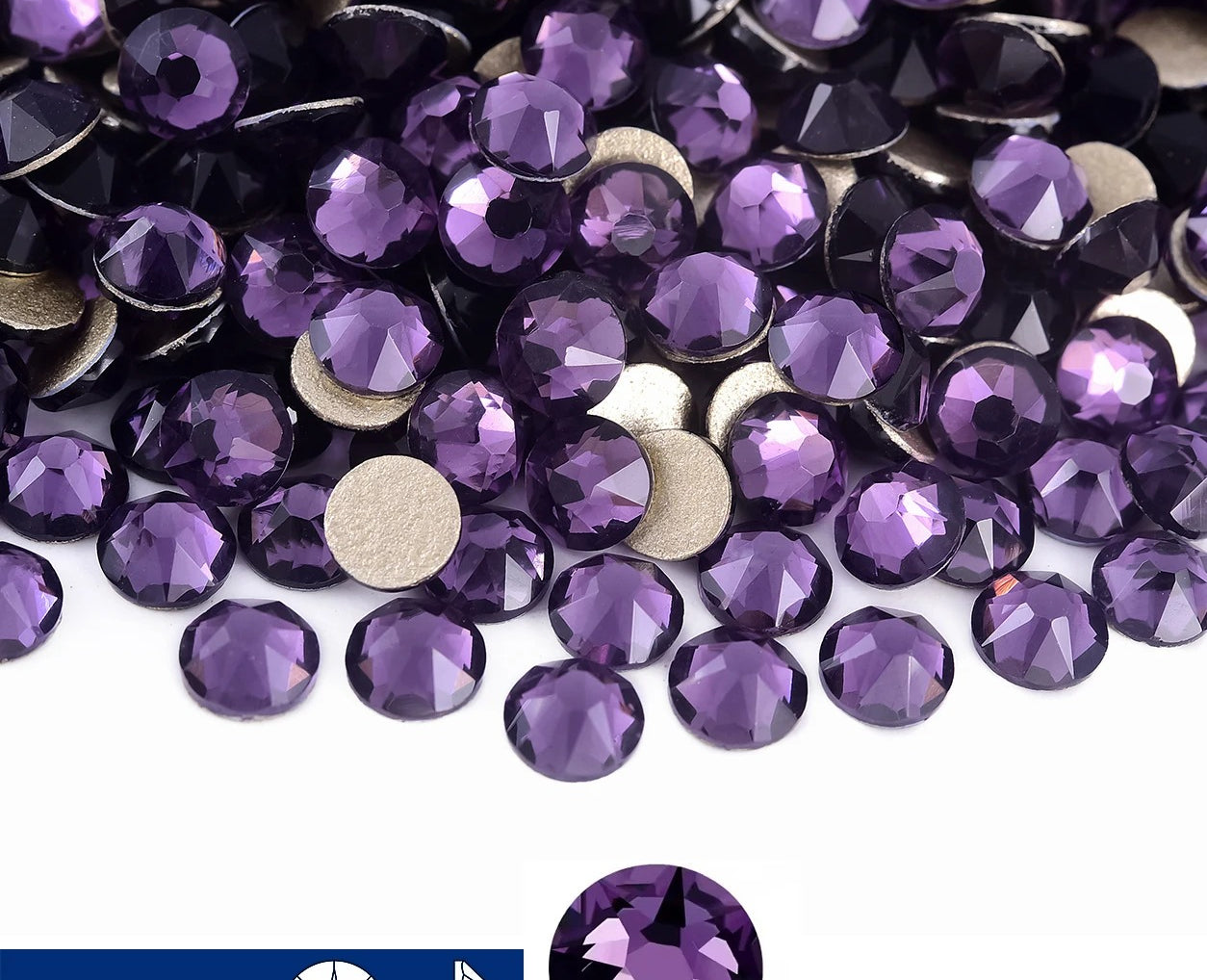 16cut face  Non Hotfix Glass Crystal Rhinestones for Nail Art Stick-On Flat Back Strass Gems 16 Cuts DIY Nail Decoration