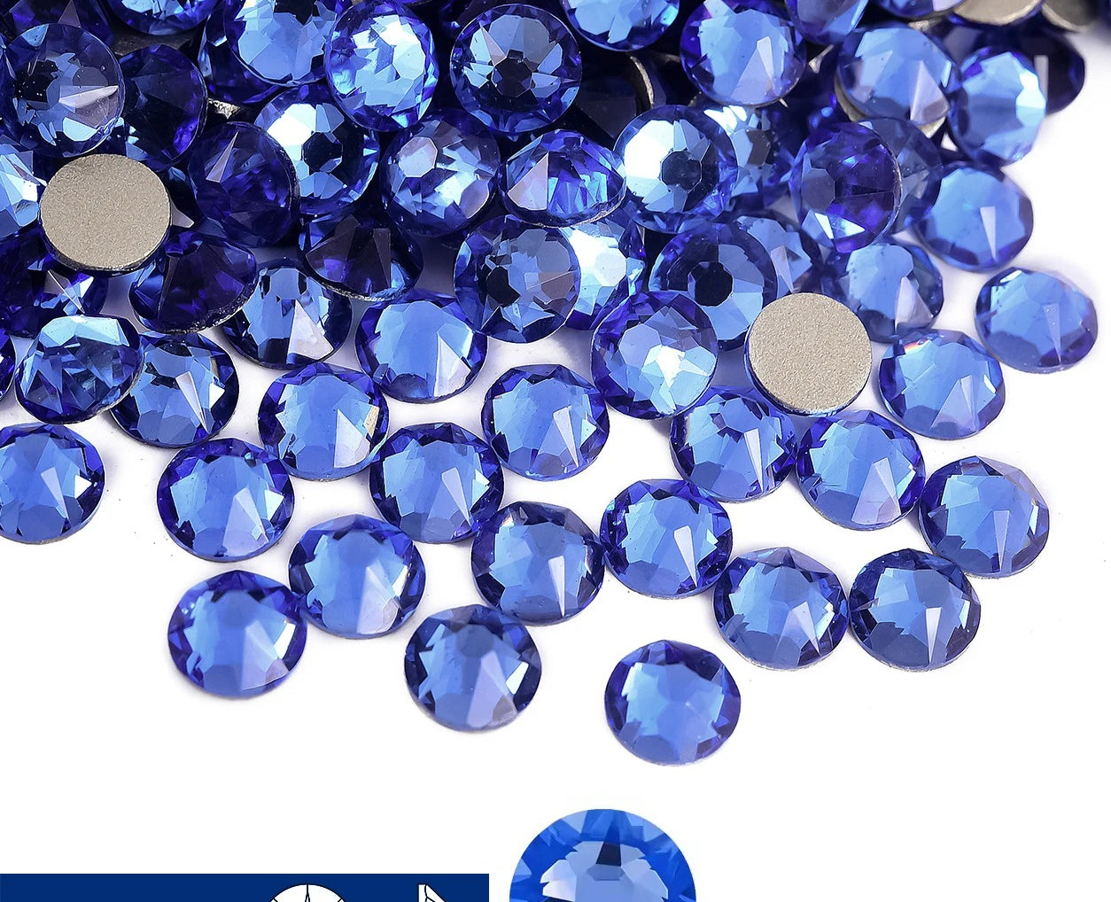 16cut face  Non Hotfix Glass Crystal Rhinestones for Nail Art Stick-On Flat Back Strass Gems 16 Cuts DIY Nail Decoration