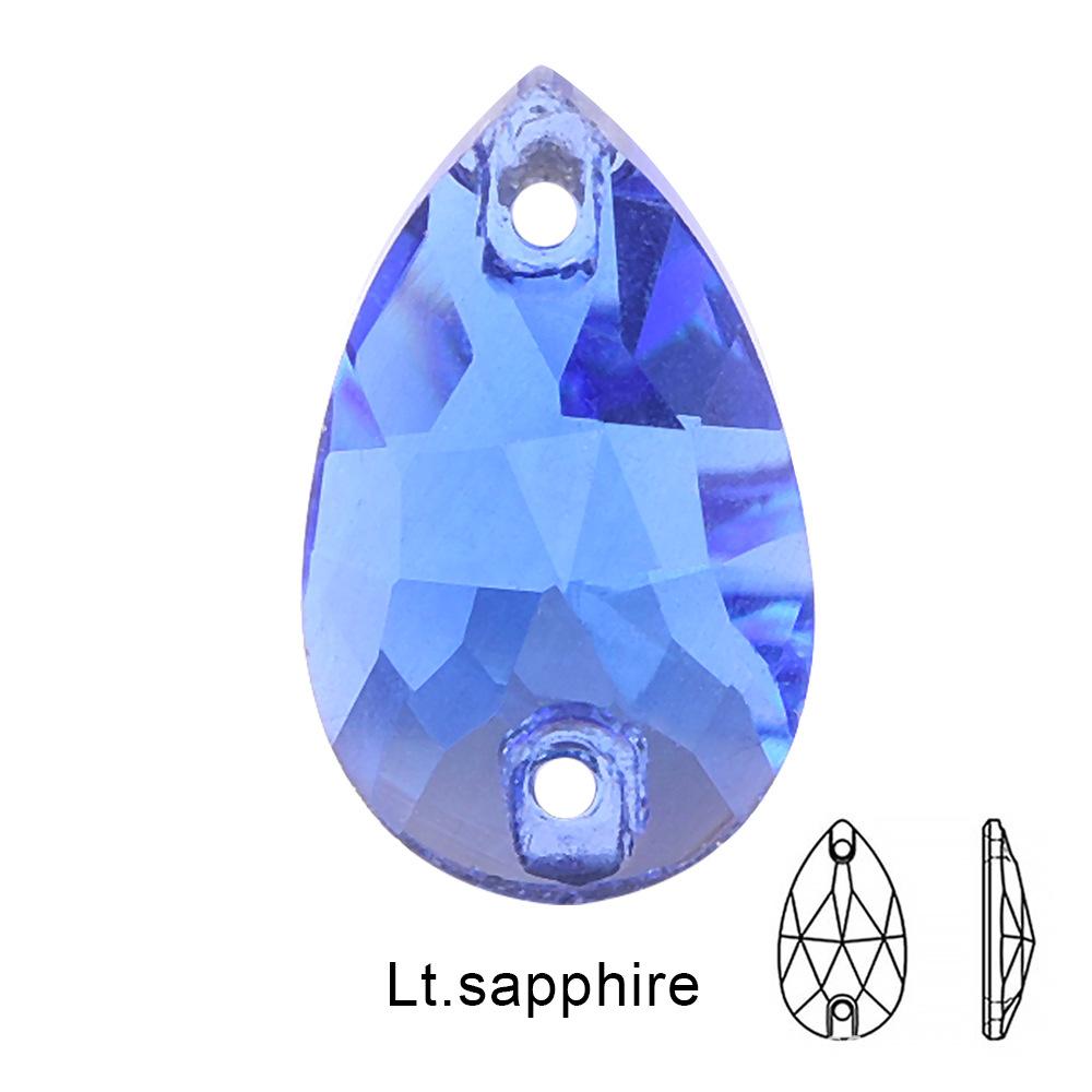 teardrop Crystal Glass Sewing Rhinestones Sew On Flatback Rhinestone Wedding Dress Accessories DIY Garment Making