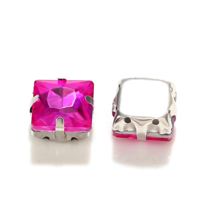 Square Corner Hand Sewing Glass Drill with Hole Claw Drill DIY Wedding Dress Clothing Accessories Shoe Hat Bag Accessories